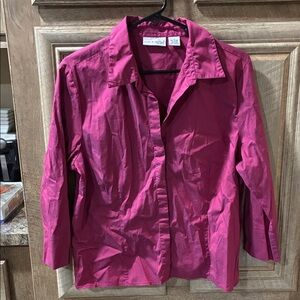 croft & barrow Button-Up Shirt in Bright Pink
